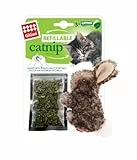 GiGwi Katzenminze-Spielzeug für Innen- und Außenbereich, nachfüllbar, Katzenminze, Kaninchen, Ziplock, Katzenspielzeug, Braun