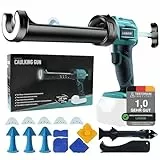 LADAMI Akku-Kartuschenpresse Kompatibel mit Makita 18V, für Einhell Akku 、für Bosch Akku 、mit LED Licht 4 Geschwindigkeiten einstellbar, Elektrische Silikonpistole Akku für 300ml Kartuschen(Ohne Akku)