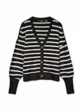 VERO MODA Damen Vmlea Ls V-Hals Manchet Cardigan Noos Strickjacke, Schwarz, L EU
