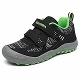 Mishansha Mädchen Wanderschuhe Atmungsaktiv rutschfest Turnschuhe Kinder Outdoor Trekkingschuhe, Schwarz 34