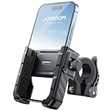JOYROOM 2026 Fahrrad Handyhalterung, Anti Shake Stoßdämpfender mit 1S Schnellverschluss, Universelle Handyhalterung Motorrad für 4.7-7.0 Zoll Smartphones, Kompatibel für iPhone 17 & Samsung, Schwarz