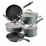 Circulon Scratch Defense Induction Hob Pan Set of 5 - Töpfe und Pfannen Set mit Extreme Non Stick, Spülmaschinen- & Backofenfestem Kochgeschirr, Grau, Graphit