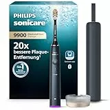 Philips Sonicare DiamondClean Prestige 9900 elektrische Zahnbürste - Schallzahnbürste mit SenseIQ, A3 Premium-All-in-One-Bürstenkopf und Ladeetui in Mitternachtsblau (Modell HX9992/12)