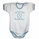 Zigozago - Baby Body Strampler Napoli Fußball mit Stickerei in Baumwolle