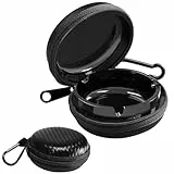 SEATOGEM Taschenaschenbecher, Tragbarer Aschenbecher, Taschenascher Mit Deckel, Reise Aschenbecher Mit Schlüsselanhänger für Outdoor, Camping (1)