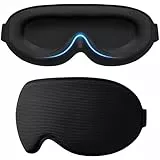 Gritin Schlafmaske für Seitenschläfer, Upgrade 3D Augenhöhlen Schlafbrille mit Verstellbarem Gummiband, Lichtblockierend & Atmungsaktiv, Augenmaske für Männer & Frauen, für Reise, Yoga, Nickerchen