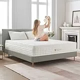 Hiepunos Matratze 120x200 cm 26cm Höhe 7-Zonen Federkernmatratze Orthopädische Taschenfederkernmatratze mit Comfort Memory-Schaum Schicht, Härtegrad H3, Rückenentlastende,100 Nächte Probeschlafen