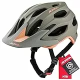 Alpina Carapax 2.0 - Leichter, Stabiler & Komfortabler Fahrradhelm Mit Fliegennetz & Antibakteriellen Polstern Für Erwachsene, Moon-Grey-Peach matt, 57-62 cm