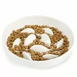 PETTOM Anti Schling Napf Katze Keramik, Antischlingnapf Katze Nassfutter, Katzennapf Langsam Fressen Ø16cm, Schlingnapf für Katzen und Kleine Hunde
