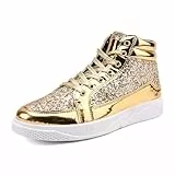 Herren Sneakers High-Top Sneaker Mode Turnschuhe Outdoor Leichtgewichts Männer Fitnessschuhe Walking Schuhe Skateboardschuhe rutschfest Atmungsaktiv Glitzer Leichtgewichts Trendy Casual Turnschuhe
