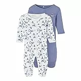 NAME IT Baby Jungen Schlafoveralls im 2er Pack Füßen Wild Wind-92