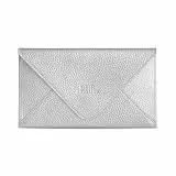 Otto Angelino Schlanke Geldbörsen-Clutch aus echtem Leder – Mehrere Fächer für Geld, Ausweis, Karten, Smartphone, RFID-Blockierung – Unisex