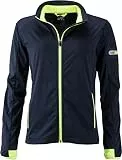 James & Nicholson - Damen Funktionelle Softshell-Jacke für Sport, Freizeit und Promotion (XL, Navy/Bright-Yellow)