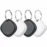 Smart Tracker Tag 4er Pack, Schlüssel Finder Kompatibel mit Apple Find My APP (nur iOS), IP67 wasserdicht, Austauschbarer Akku, Bluetooth Key