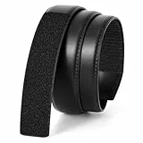 BELTROAD Gürtel Ohne Schnalle Ledergürtel Herren Schwarz, Klettgürte Ohne Löcher Gürtel mit Schnellverschluss, Herrengürtel für Männer Reisen Geschenke, 130cm