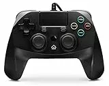 snakebyte GAMEPAD 4S - schwarz - kabelgebundener Controller kompatibel mit PlayStation 4 / PS4 Slim / Pro / PS3, Analoge Dual Joysticks, 3m Kabellänge, Touchpad, haptisches Feedback