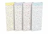 Oxford Shopping-Planer Floral liniert, 120 Seiten, 7,4x21cm, 4 Blumen Designs, 10 Stück