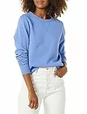 Amazon Essentials Damen Sweatshirt Aus French Terry Fleece Mit Rundhalsausschnitt (In Übergröße Erhältlich), Blau, M