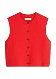Marc O'Polo Ärmellose Strickweste Slim aus weichem Merinowolle-Mix hellrot, M
