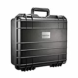 Mantona Outdoor Schutzkoffer M+, wasserdichter Fotokoffer 18 l , Kamerakoffer staubdicht & stoßfest, Transportkoffer mit Schaumstoffeinlagen, ideal für Kameras, Objektive & Zubehör