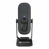 JLab Go Talk USB-Mikrofon, schwarz, USB-C-Ausgang, Nierencharakteristik oder omnidirektional, 96 K Abtastrate, 20 Hz – 20 kHz Frequenzgang, 3.5 mm AUX,Plug and Play