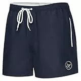 Ladeheid Badehose Herren Bequeme Badeshorts Kurz mit Seitentaschen und Schnürchen, Badeshorts Herren mit Netzfütterung, Perfekt für Sommer, Strand und Schwimmbad – LA40-199 (Marineblau, 4XL)