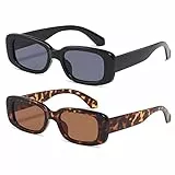 kimorn Rechteckig Sonnenbrillen für Damen Herren Trendige Retro Mode Brille 90er Vintage modisch UV 400 Schutz Quadratischer Rahmen K1200