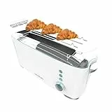 Cecotec Toaster Toast&Taste Extra W, 1000W, Doppelter XL-Schlitz für dicke Brotscheiben, Selbstzentrierungssystem, 7 Röststufen, Automatischer Auswurf, Krümelablage