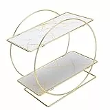 Cocoarm Badezimmer-Theken-Organizer, 2-stufiges Regal, Eisen, Weiß, Aufbewahrung für Kosmetik und Hautpflegeprodukte