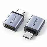 UGREEN USB C auf USB 3.2 Adapter 10Gbps OTG 2 Stück USB Typ C Stecker auf USB A Buchse Adapter Kompatibel mit iPhone 16 Plus Pro Max 15 MacBook Pro Air iMac iPad Pro Galaxy Tab S9 S24 (Grau)