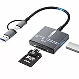 Dalimee SD Kartenleser USB C & USB 3.0 Stecker, 3 in 1 Kartenlesegerät mit SD, Micro SD/TF and USB Anschluss, Plug-and-Play, SD Card Reader für iPhone 17/16/15, iPad, MacBook und Android