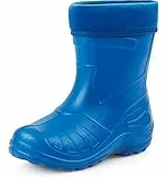 Ladeheid Gummistiefel Kinder federleichte und wasserdichte Eva Thermo Regenstiefel Gummistiefel gefüttert KL050 (Blau, 22 EU)