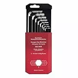 HaFu Innensechskantschlüssel-Satz, 2-10 mm 207-180-02 (Winkelschraubendreher Sechskantstiftschlüssel Sechskant-Winkelschraubendrehersatz Imbusschlüssel Sechkantschlüssel Sechskantschraubendreher)