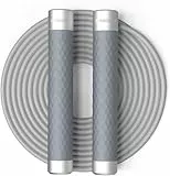 PROIRON Gewichtetes Springseil für Erwachsene, 3m Heavy PVC Rope und Silikon Rutschfester Aluminium GriffIdeal Mit 95g×2 abnehmbaren Gewichten von Gewichten, Ideal für Fitness, Ausdauer, Seilspringen