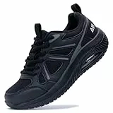 WNA Step Up Damen Orthopädisch Schuhe Arch Support leichte Walkingschuhe Sneaker Laufschuhe,EU Größe 37,Schwarzgrau