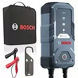 Bosch C10 Batterieladegerät, 3,5 A mit Erhaltungsfunktion, für 12 V Blei-Säure-, AGM-, Gel-, EFB- und SLI-Batterien, mit britischem Stecker