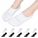 Falechay Sneaker Socken Damen Herren Füsslinge No Show Ballerina Unsichtbare Socken Unisex Schwarz Weiß 35-38