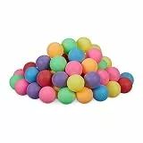 Relaxdays Beer Pong Bälle, 100 Stück, Tischtennisbälle aus Kunststoff, ohne Aufdruck, Ping Pong Bälle, Ø 40 mm, bunt