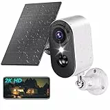 PESAIR 2K Überwachungskamera Aussen Akku/Solar - Kamera Überwachung Aussen WLAN mit Farbige Nachtsicht, Kabellose Überwachungskamera außen/innen, PIR-Bewegungserkennung, IP66, 2,4 GHz