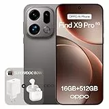 Oppo Find X9 Pro 5G 16+512GB, AI Unlocked Smartphone, 6,78' 120Hz ProXDR Display, 200MP Hasselblad-Kamera, 4K Motion, 7500 mAh Akku, IP69, Silk White (inkl. 80W SUPERVOOC Ladegerät und Enco Buds3)