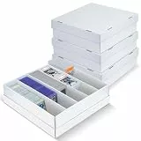 ULTRGEE Sammelkarten-Aufbewahrungsbox – 5 Reihen, Karton-Boxen für 1100+ Top-Loader, abgestufte Kartenhülle für PSA/BGS/HGA, Kartenhalter, Organizer für Sportkarten, 4 Stück