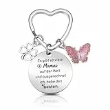 Belillpipi Beste Mama Geschenk, Schlüsselanhänger für Mama, Geburtstagsgeschenk für Mama, Geschenke für Mama von Tochter Sohn, Geschenk zum Muttertag, Schlüsselanhänger Mama Geschenke