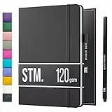 Notizbuch B5 Dotted Bullet Journal Buch und Stift - Gepunktet - Scribbles That Matter Notebook B5 - Auslaufsicheres 120g dickes papier, 215 Seiten, Hardcover Bujo, Hardcover Dot Grid note book