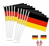 Deutschland Adler Flagge - WM 2026 Fahne - Fanartikel - strapahrzierfähiges Polyester & Metallösen (24x Fahnen 40cm)
