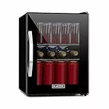 Klarstein Mini Kühlschrank mit Glastür, Mini-Kühlschrank für Zimmer, Getränkekühlschrank Klein mit Verstellbaren Ablagen, Kleiner Kühlschrank 33 Liter, Indoor/Outdoor Kühlschrank Leise