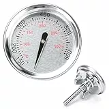 Denmay 60540 7581 GRILL Thermometer für Weber Spirit II & I 200/300, Q-Serie, Grillthermometer Ersatz für Weber Holzkohlegrill Spirit E/S 210, 220, 310 Grill, Ø 4,6cm