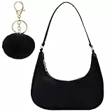 Umhängetasche Damen Handtasche, Umhängetasche Tasche, y2k Shoulder Bag, 90er Jahre Umhängetasche Damen, Handtasche Vintage für Frauen Dating Reisen Party Einkaufe (Schwarz)