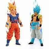 2 Stücke Go-ku Figuren 18cm Go-ku Anime Figur Statue, Super Saiyajin Actionfiguren, Super Blue Go-ku Anime-Spielzeugfigur Sammlerstück-Figur, Desktop Dekorationen für Kinder Geburtstag Geschenk