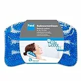 PANA be Cool Badewannenkissen mit kühlenden Gelperlen • Nackenkissen Badewanne • Polster Badewanne kühlend • 28 x 18 x 4 cm • Farbe: Blau