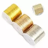 100m x 3 Spule Schmuckdraht 0.3mm,Basteldraht Dünn Lichtbeständig Und Leicht Zu Schmuckherstellung Bastelarbeiten Kupferdraht Basteldraht